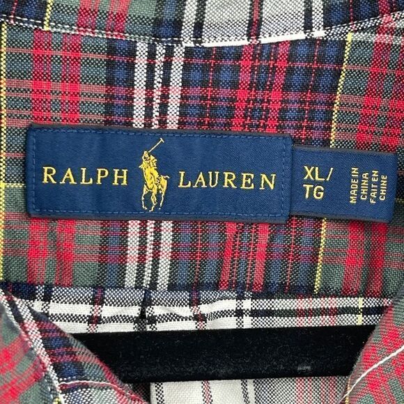 Ralph Lauren Button-Up Long Sleeve Collared Multicolor Plaid Shirt Size XL - Picture 2 of 4